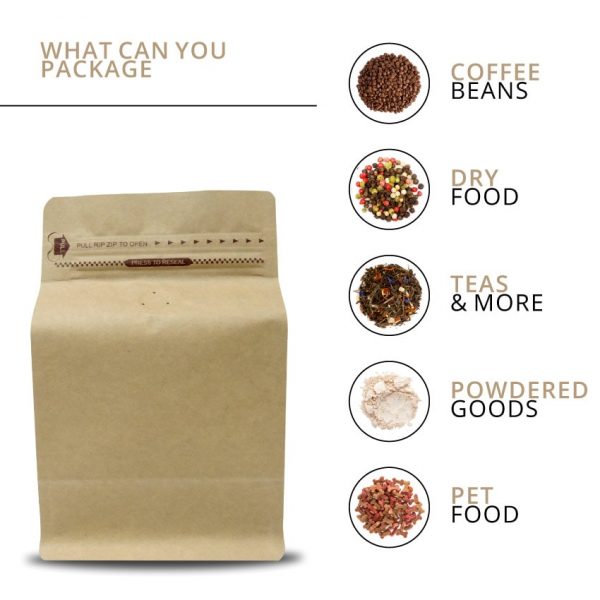 250g Box Bottom Bags with Slit - Image 4