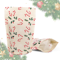 70g Christmas Stand Up Pouches - Off-White, Recyclable Mono